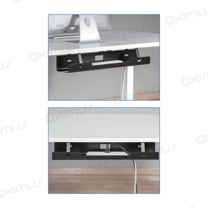 Underdesk Cable Management Tray Large Storage Capacity Oximus C90 - C90 bracket