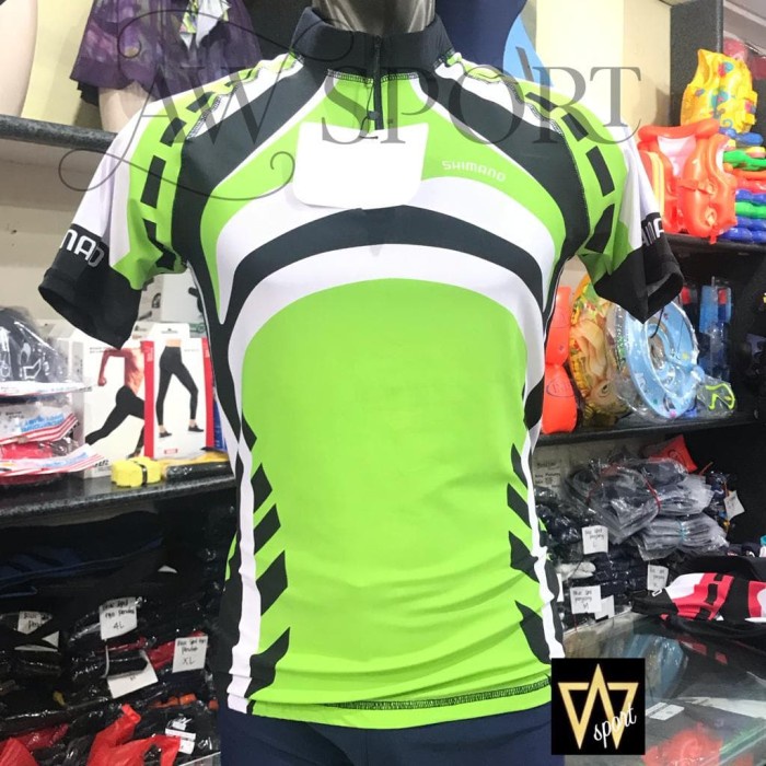 Silahkan Order] Kaos sepeda/ kaos Jersey sepeda/ kaos sepeda Shimano/baju sepeda hijau