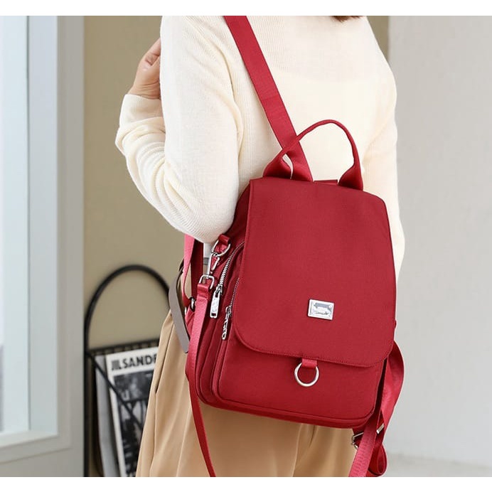 RANSEL WANITA IMPORT CHIBAO 2IN1 BAHAN KANVAS 120#