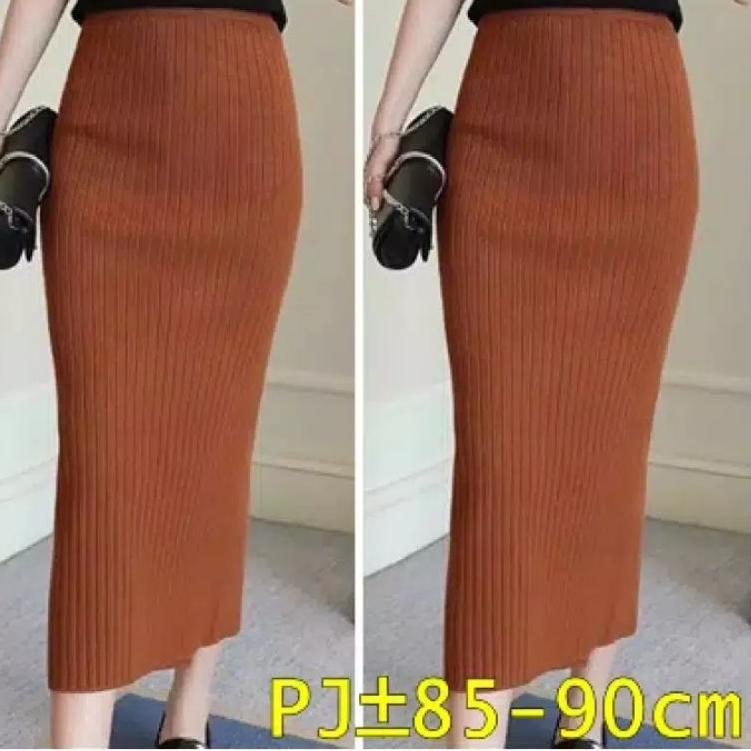 Termurah ROK SPAN RAJUT PANJANG | ROK PREMIUM RAJUT | SPAN ROK - ROK WANITA RAJUT TEBAL