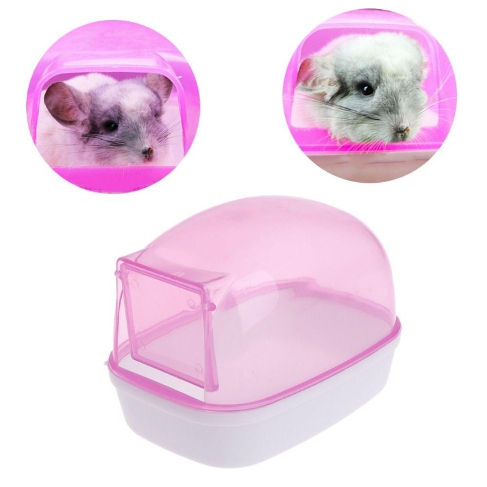 [Elegan] Chinchilla Mandi Kering 1PC Kreatif Portabel Untuk Gerbil Tupai Tahan Debu Tembus Landak Toilet