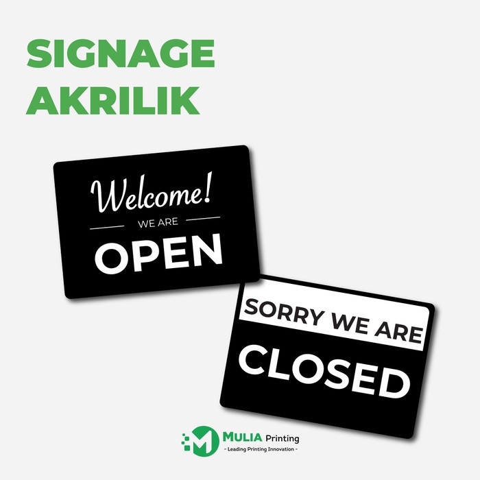 

Welcome Sign Board Label Tempel Akrilik Print Papan Nama Ruangan