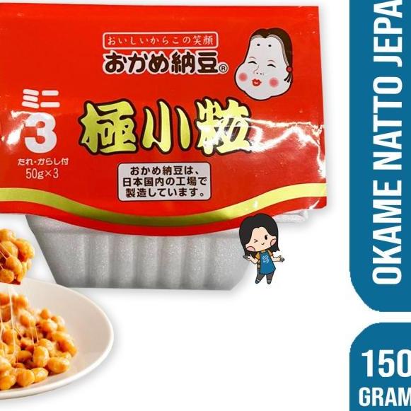 

✫ Okame Natto Goku Kotsubu mini 3 pack | 50 x 3 pcs | tempe jepang ♨
