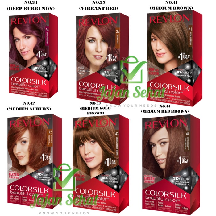 Revlon Colorsilk Hair Color / Cat Rambut Revlon / PEWARNA RAMBUT