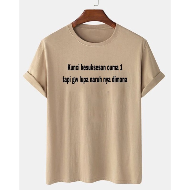 Baju Pria Wanita Kaos Oblong Lengan Pendek Unisex Sukses Pakaian Atasan Tshirt Cod