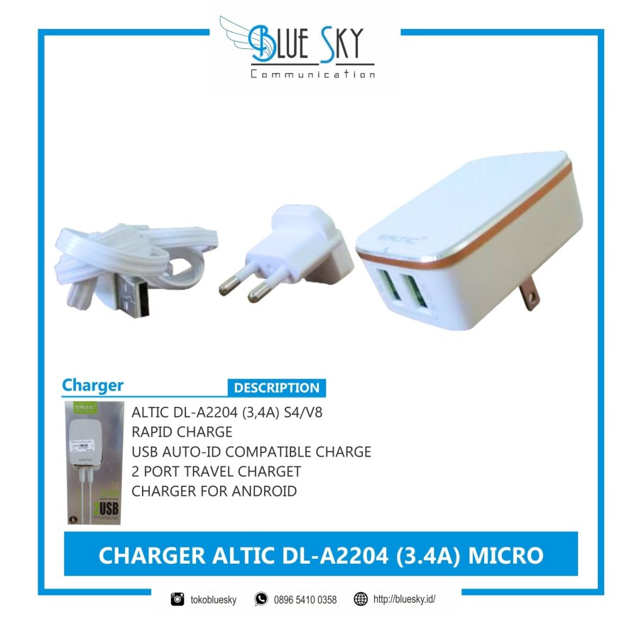 CHARGER ALTIC DL-A2204 3.4A MICRO