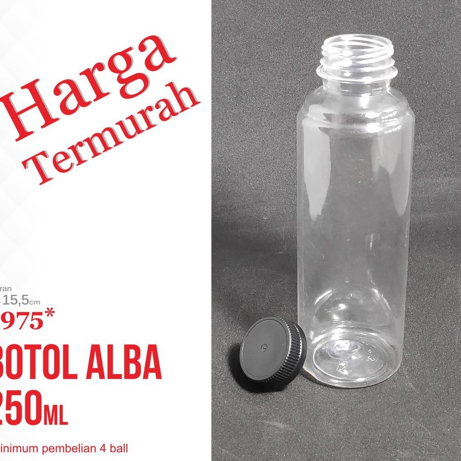 

✯ (100pcs) PROMO !! Botol Bening Alba / Botol Almond 250ml ➬