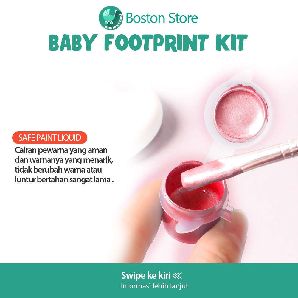 Bostonstore Cetakan Kaki / Cetakan Kaki Tangan Bayi / Cetakan Kaki / Cetakan Kaki dan Tangan Bayi / Baby Foot Print Hadiah Ulang Tahun Kenangan Bayi / Cetakan Kaki dan Tangan Bayi + Frame Classic / Set Cetakan Baby Foot Print Bingkai Foto Kaki Tangan Bayi