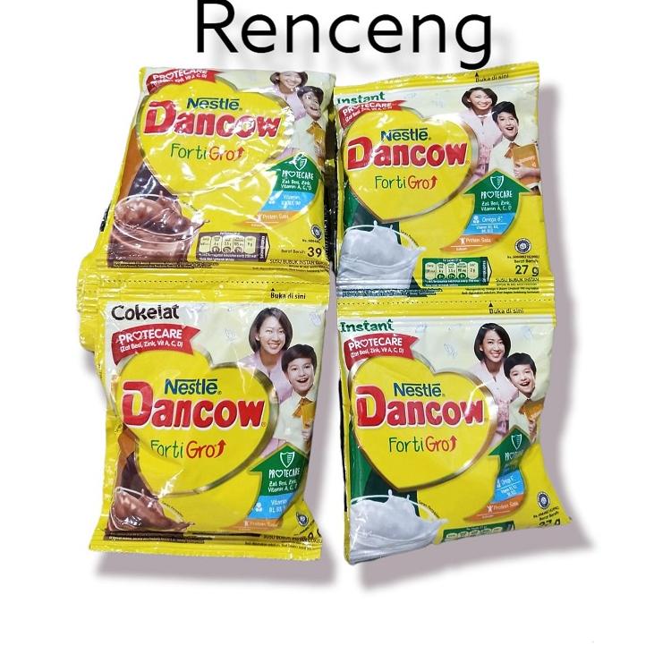 

Realpct Dancow Susu Bubuk Instant FortiGro 10 Sachet 1 RENCENG PUTIH & COKLAT