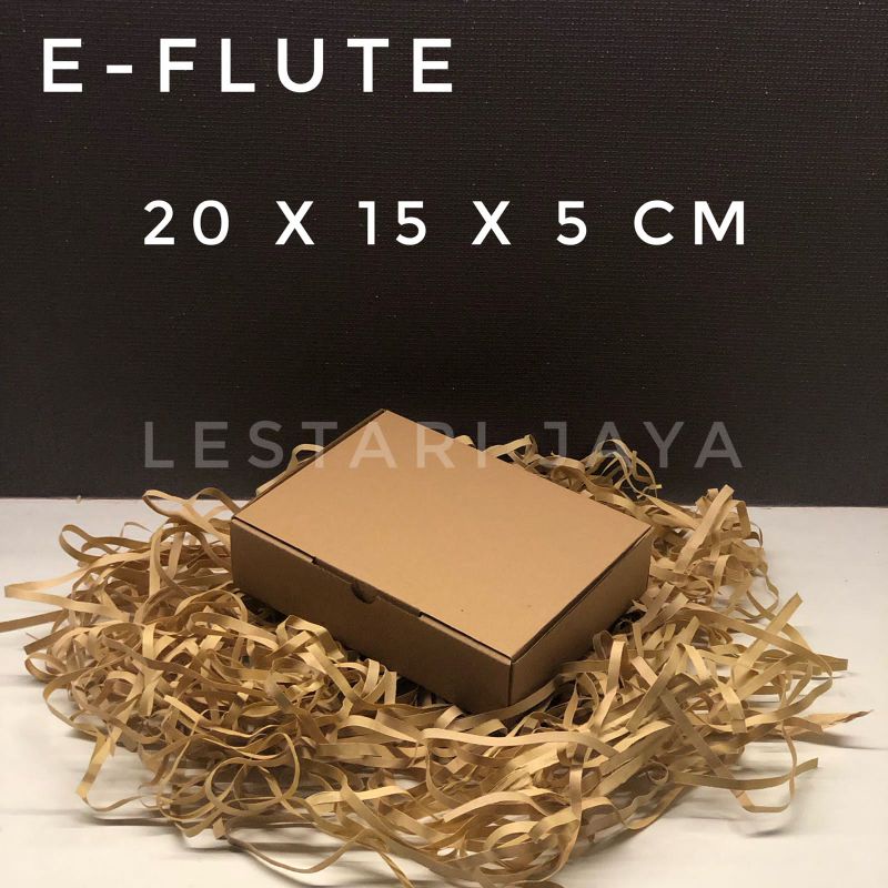 Box Kardus E-Flute Coklat Untuk Packaging Olshop Sovenir Baju Kotak Kado Hampers Snack 20x15x5 CM