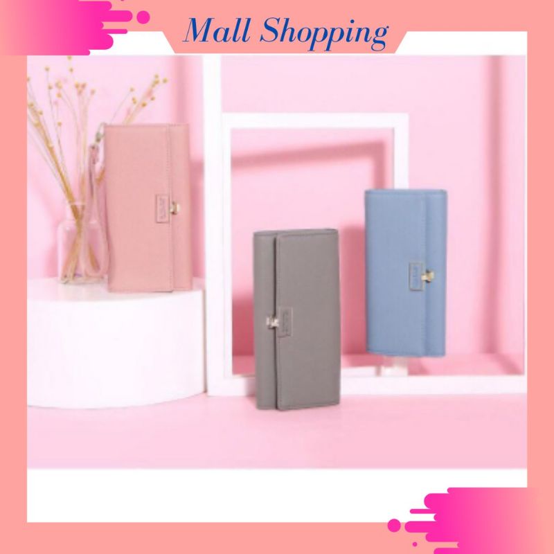 Dompet Kulit Lipat Wanita Dompet Panjang Tipis Dompet Wanita