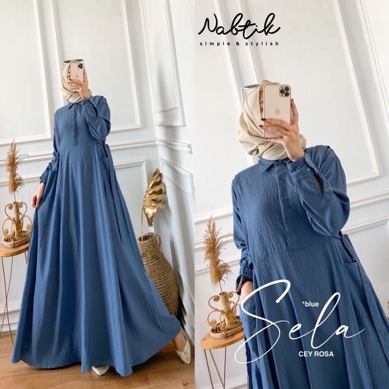 Fashion Muslim LINEA MELINDA DRESS cringkle canda susun terlaris