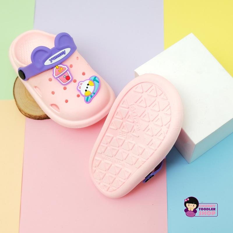 Chubby Glory SH2143N Sandal Slip on Sendal balita bapao sendal pao pao anak sendal anak kartun import bahan karet empuk anti slip Sandal Anak Perempuan Bahan Karet Model Lucu