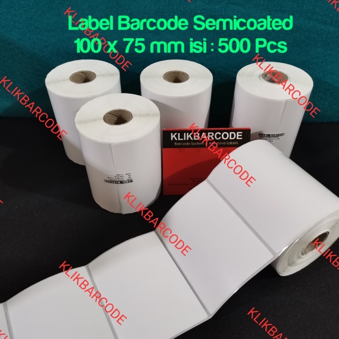 

MURAH Label Barcode Uk. 4 x 3 Inch / 100 x 75 mm Core 1 Inch Semicoated 500p MURAH