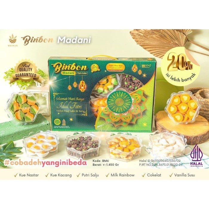 

Kue Kering Lebaran Binbon Madani Halal / Hampers Kue Lebaran