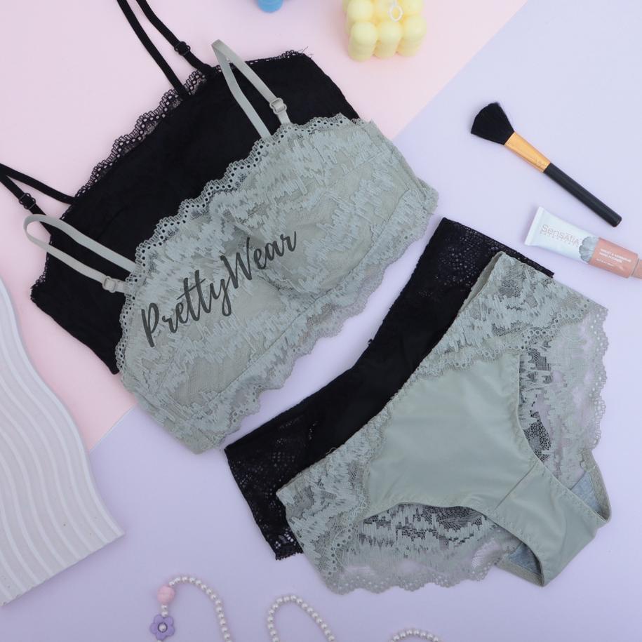 ♕ Half Cup Bra set + Cd Pretty Wear 1499 ♜