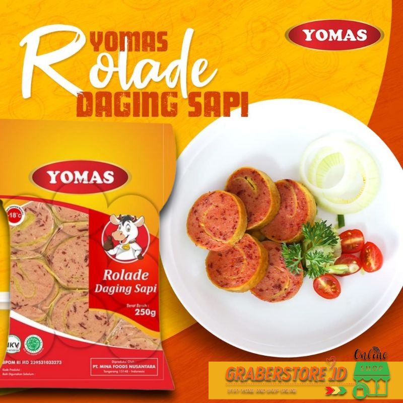 Jual Rolade Daging Sapi Yomas Ayoma Rolade Frozen Food 230gr 500gr