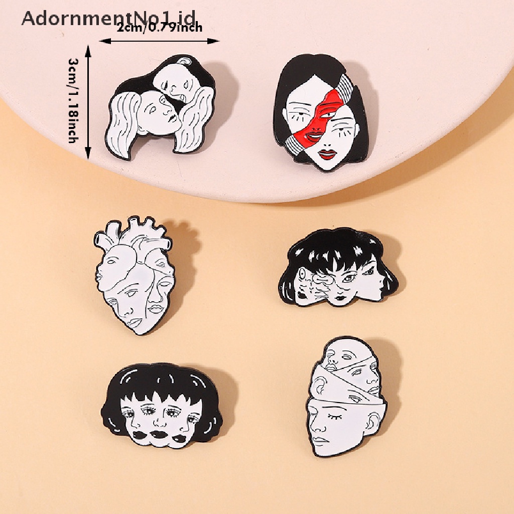 [AdornmentNo1] Kreatif Trendi Gelap Punk Mawar Kupu-Kupu Minyak Drop Lapel Bros Badge Pin Denim Tas Hadiah Pria Wanita Fashion Perhiasan Aksesoris [ID]