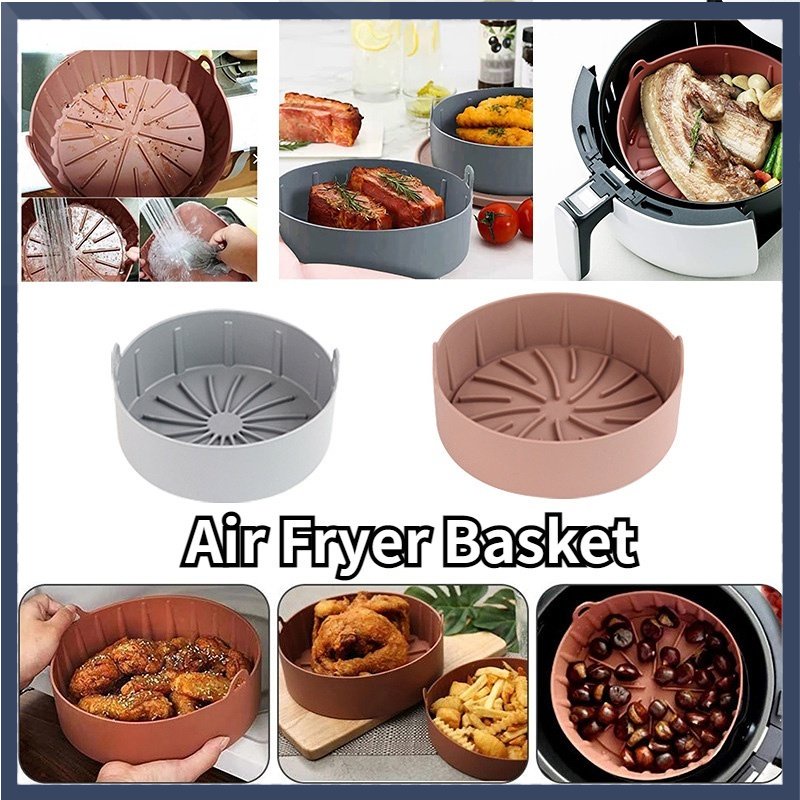 【COD】Air Fryer Silicone Pot  / Air Fryer Basket / Round Air Fryer Silicone Pot / Silikon Loyang Pizza / Silikon Air Fryer Pot