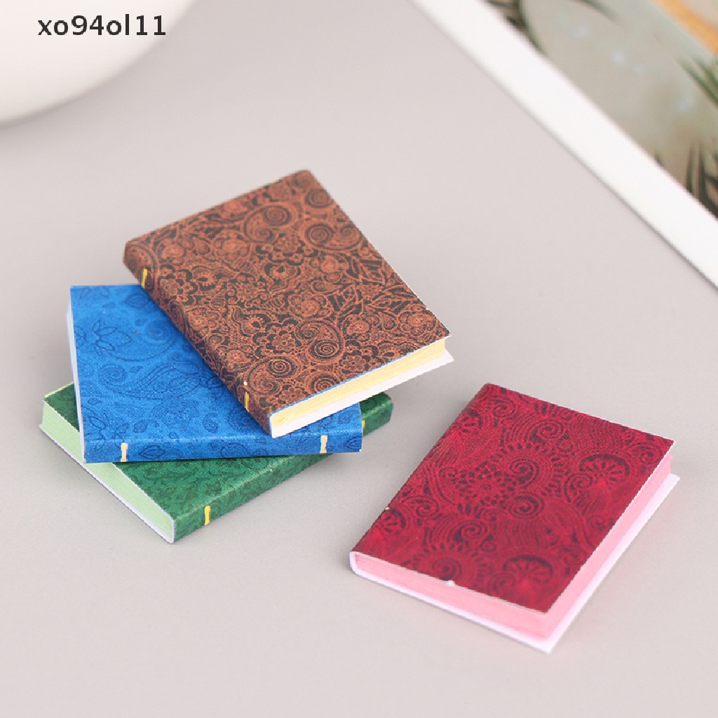 Xo 4pcs1per12rumah Boneka Miniatur Buku Model Notebook Doll House Furniture Decor OL