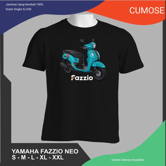 KAOS OTOMOTIF MOTOR YAMAHA FAZZIO NEO TOSCA - Putih, S