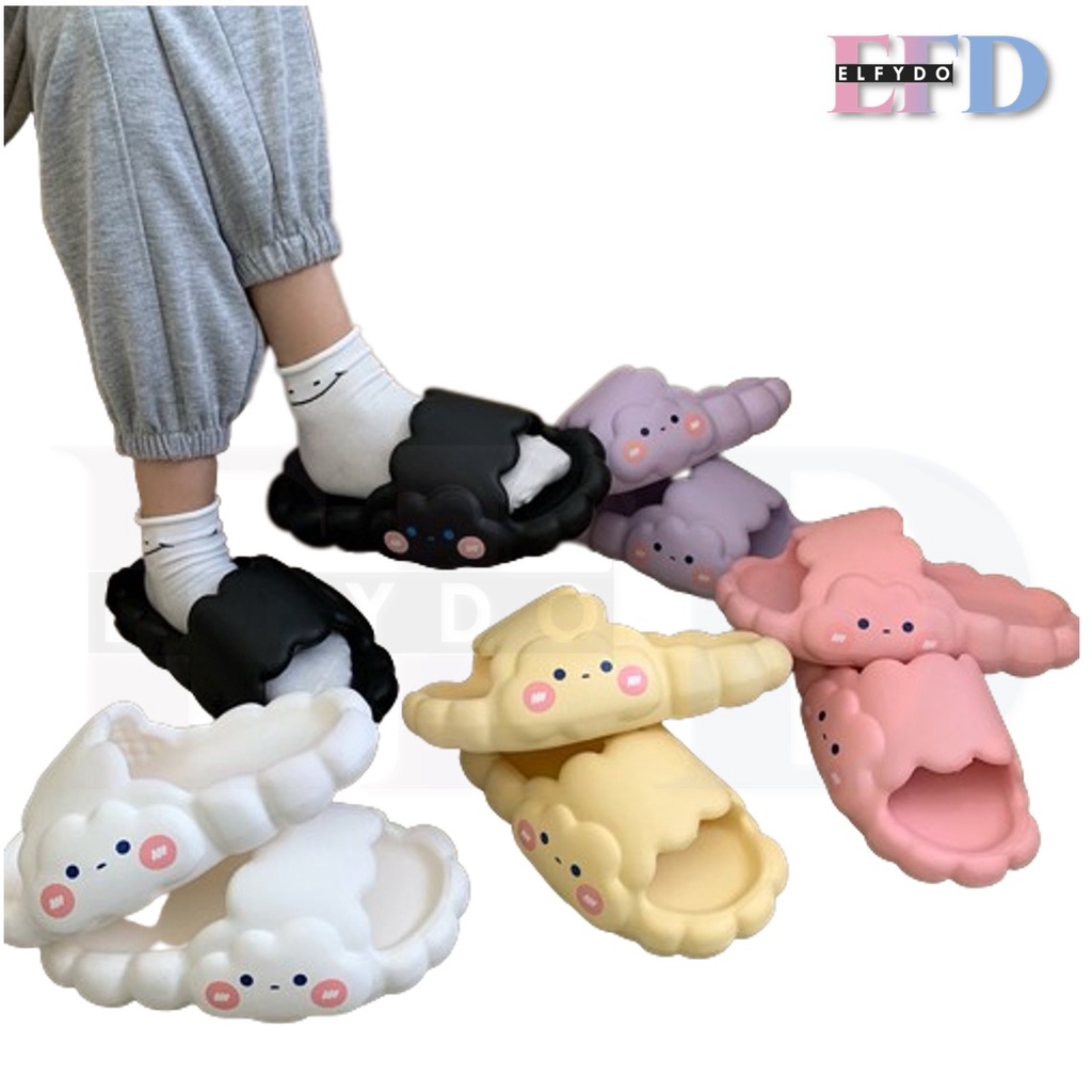 ELFYDO SHS034 Sandal Selop Jelly Wanita AWAN CLOUD