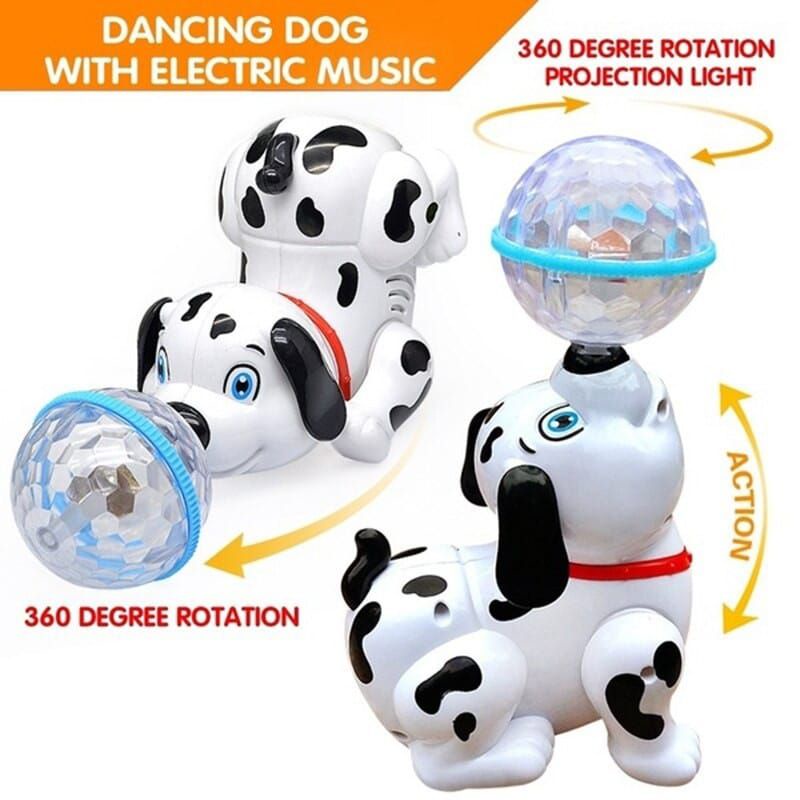 Mainan Bayi Dancing Dog Lampu dan Musik Kado Ulang Tahun Anak