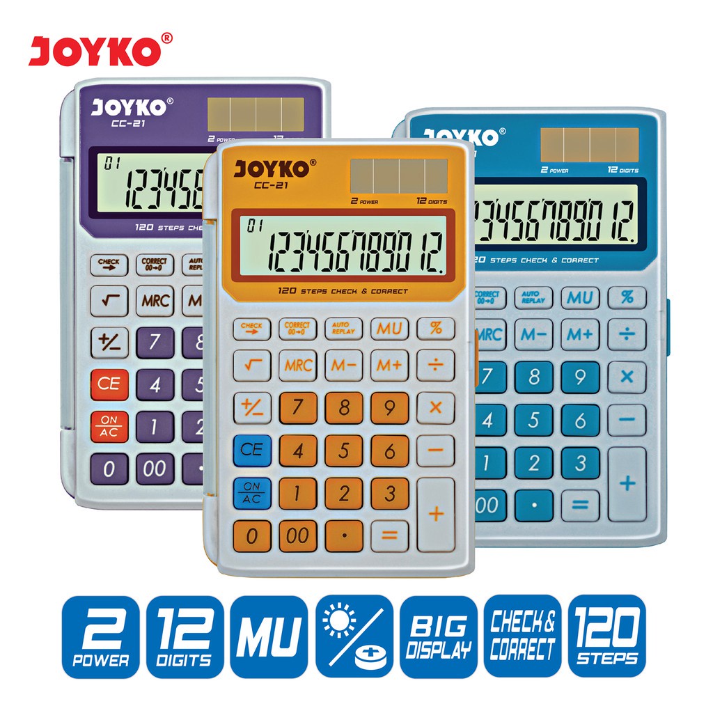 

Calculator Kalkulator Joyko CC-21 12 Digits Check Correct