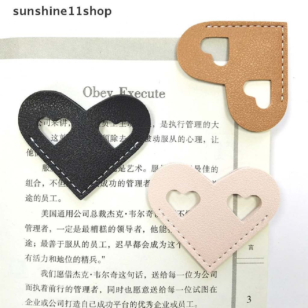 Sho Handcrated Vintage Leather Bookmark Untuk Buku Penanda Halaman Sudut Mini Penanda Buku Hati Untuk Pembaca Hadiah Guru N