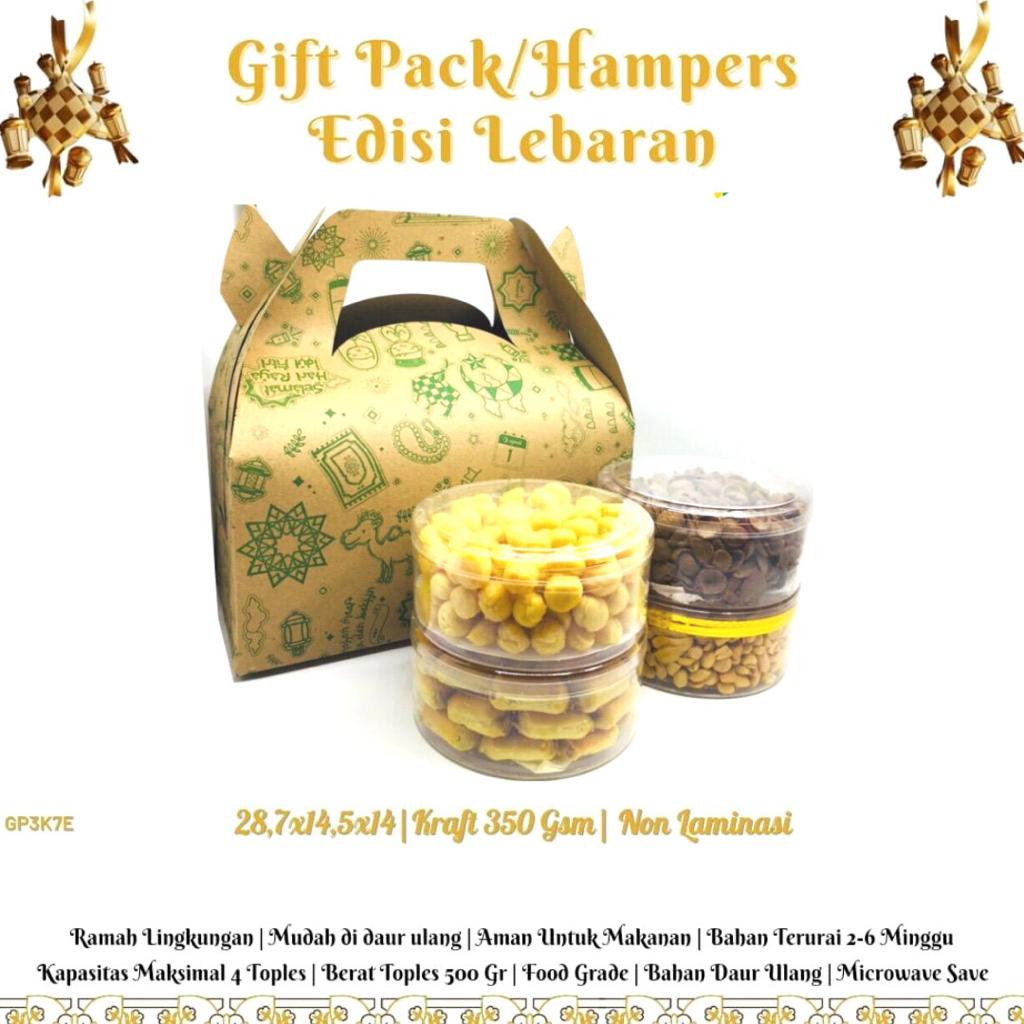 Dus Hampers Gift Pack Handle Kue Kering  (GP3K7-28.7x14.5x14 Cm)