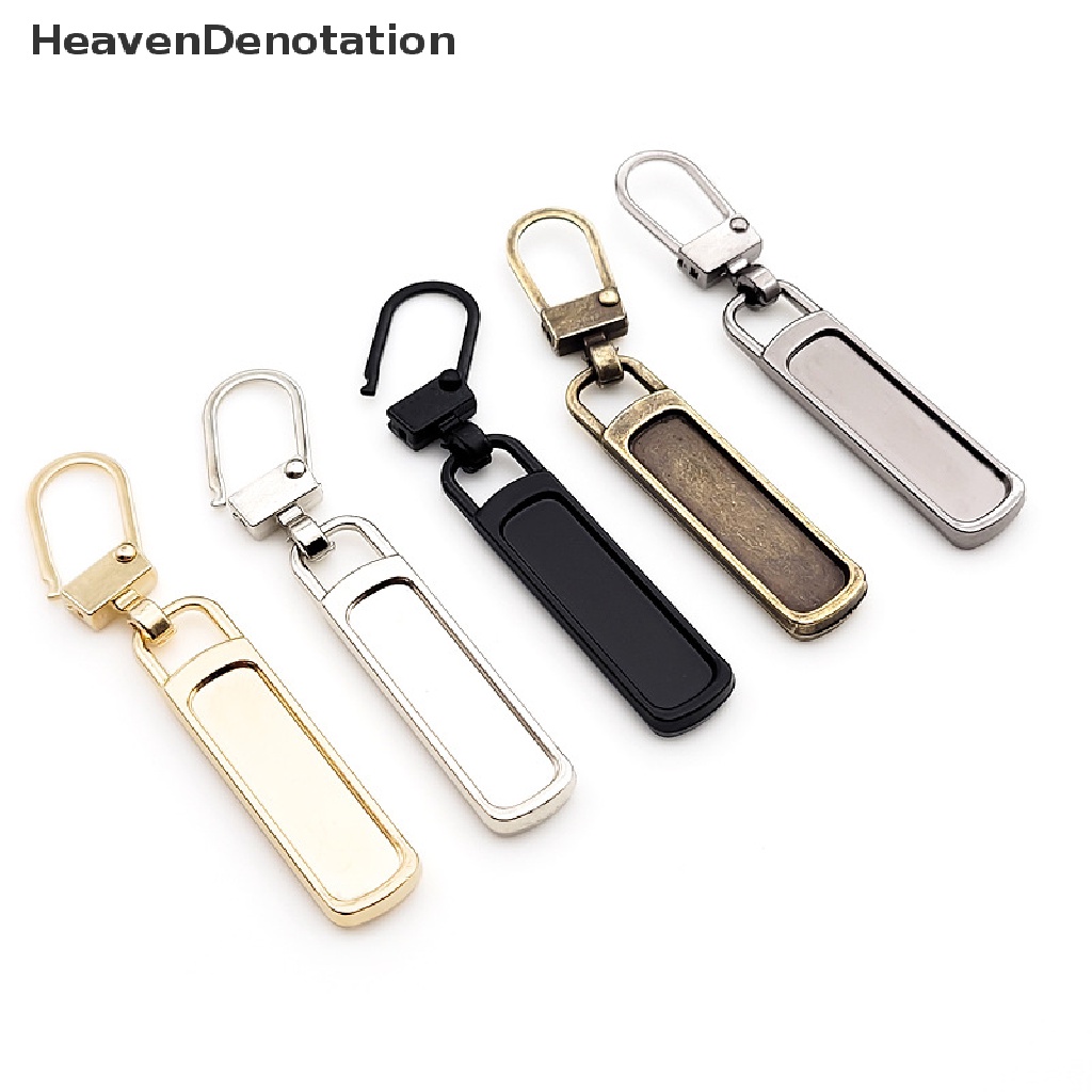 [HeavenDenotation] 5pcs Penarik Ritsleting Logam Dapat Dilepas Untuk Zipper Sliders Head Resleting Repair Kits Zipper Pull Tab DIY Tas Jahit Down Jaket HDV