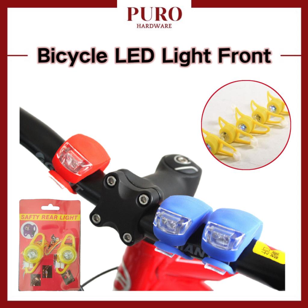 Bicycle LED Light Front isi 2pcs / Rear Lampu Sepeda STROBO SILICON LED Depan / Belakang Silikon Lampu Sepeda