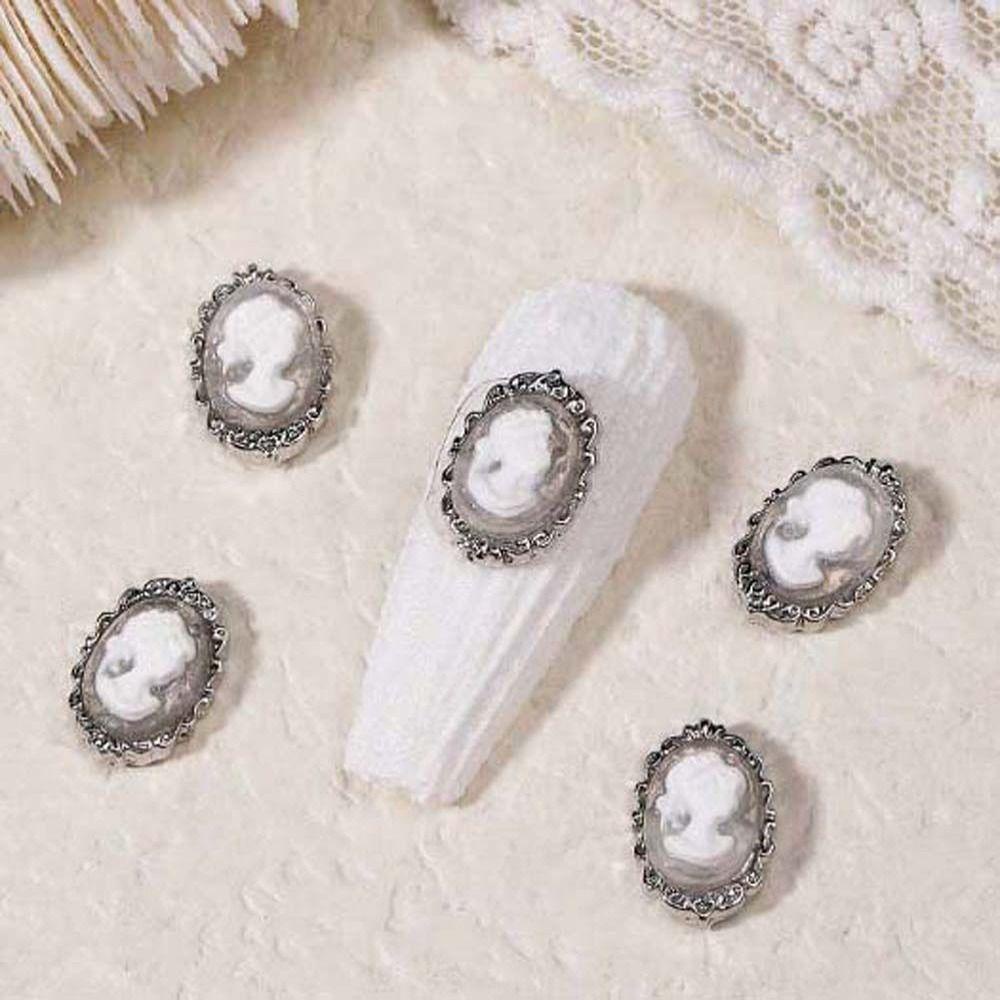 AUGUSTINA Agustina Dekorasi Kuku Wanita Retro Manicure Aksesoris Gaya Klasik Eropa Baroque Court Nail Ornament 3D Nail Art Drills