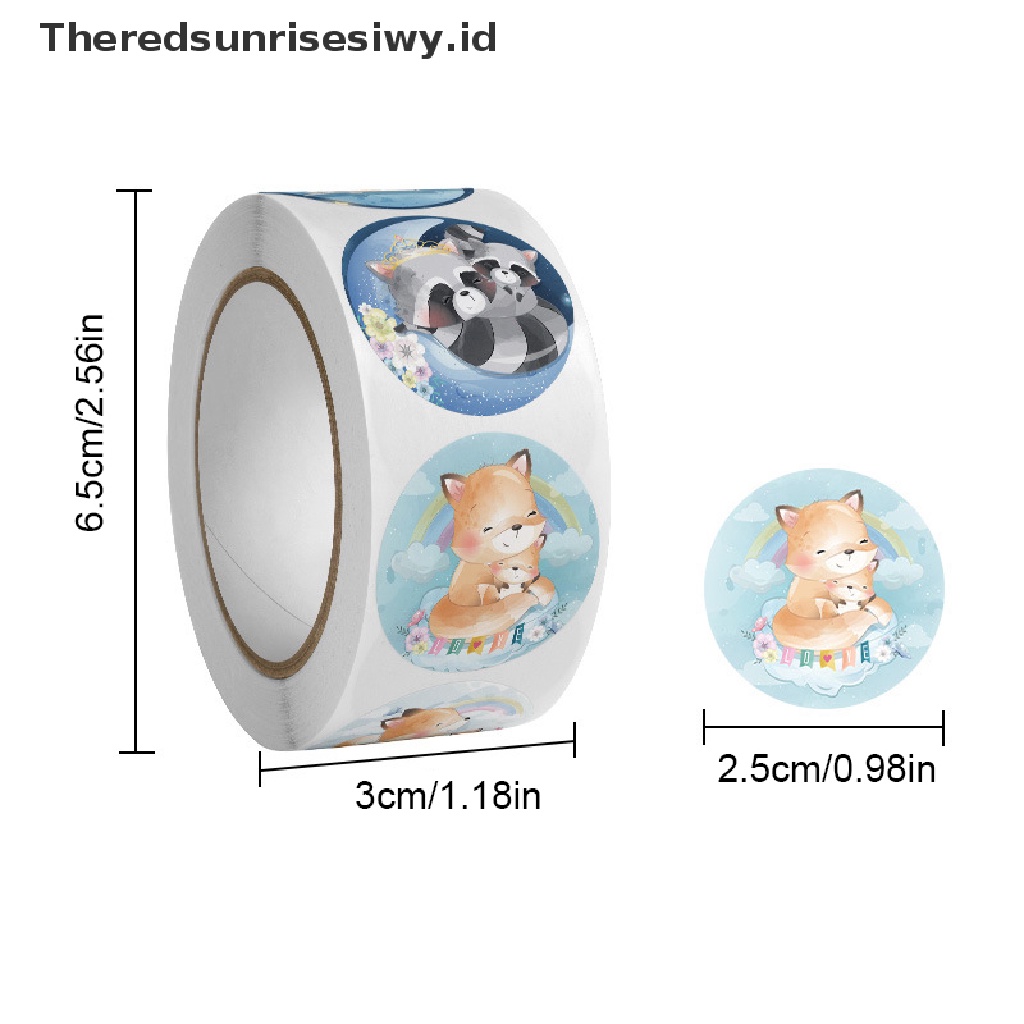 # Baju Lebaran # 500pcs/roll 2.5cm Paskah Stiker Anak Happy Easter Bunny Kartun Sealing Labels~