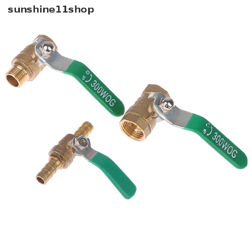 Sho ball Valve Kuningan Female/Male Drat Brass Valve Connector Sambungan Pipa Adapter N