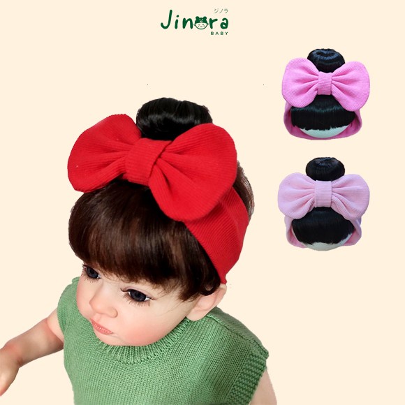 MURAH-JINORA - bando bayi rambut palsu lucu bandana baby girl anak cewek wig - Fanta 3.1.23
