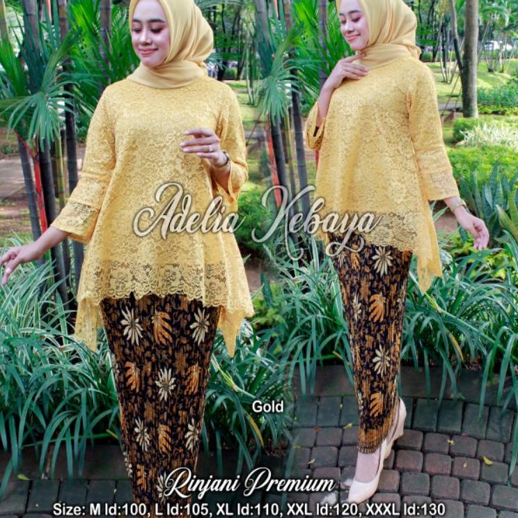 ♀ Atasan kebaya rinjani brokat Jumbo Ld 130 / kebaya modern / kebaya murah / kebaya jumbo ✰
