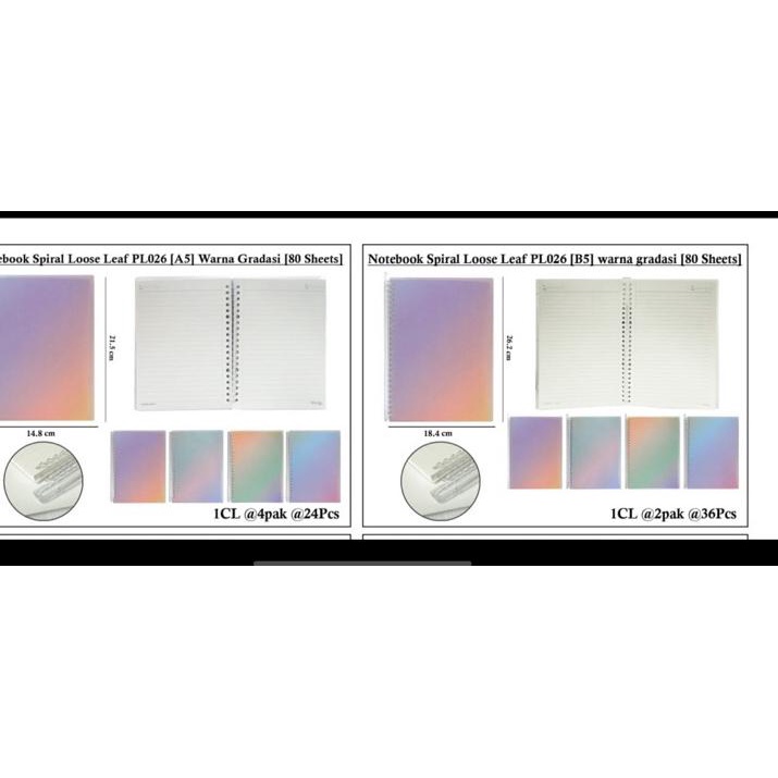 

Pasti Berkualitas binder wengu b5 Map looseleaf ring transparan lux B5 gradasi kode pl 013