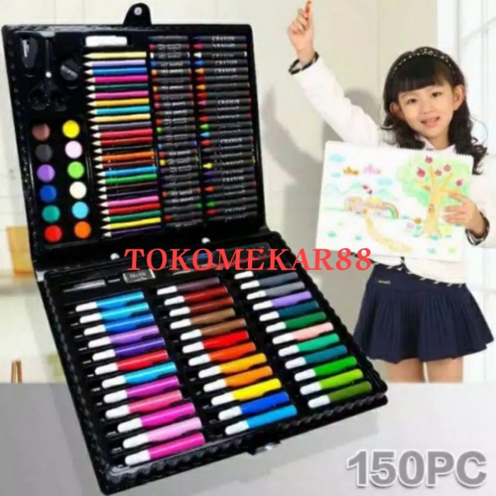 

Terlaris Art Set Isi 150 Pcs Pensil Crayon Warna Set Alat Lukis