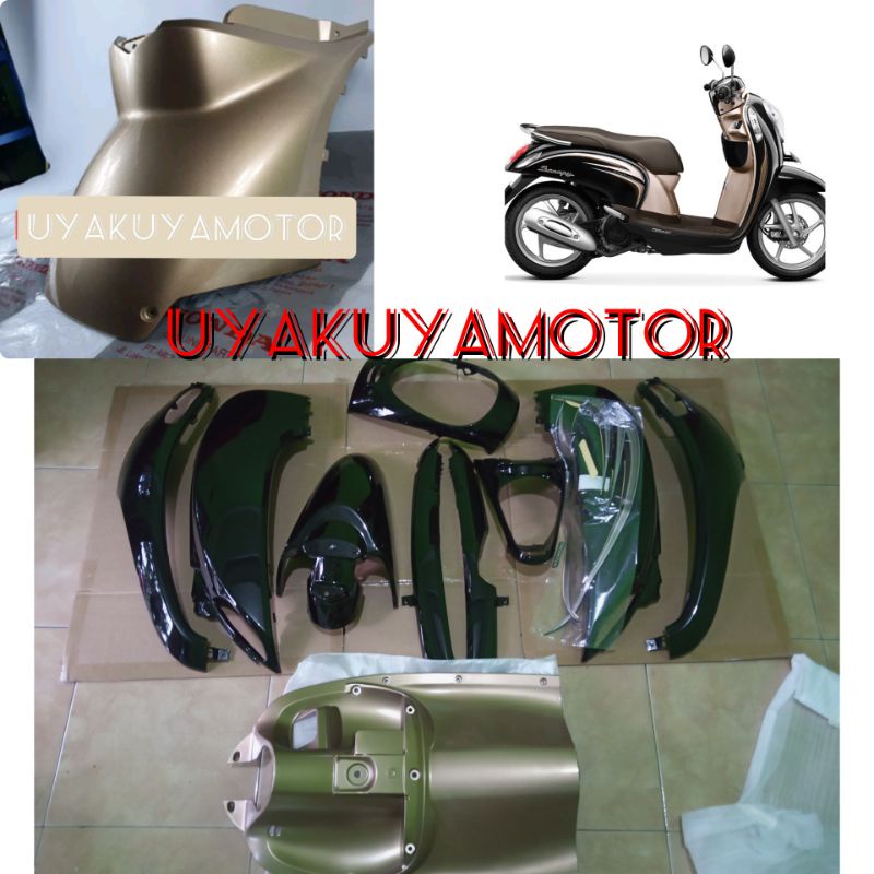 Best.produk cover full body halus scoopy fi hitam gold 2015