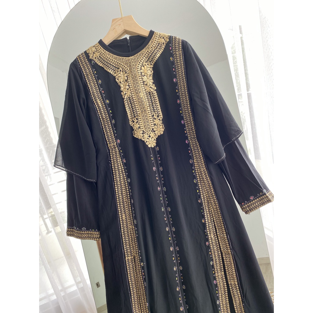 ABAYA JENNA / Gamis Turkey / Longdress Muslimah / Maxy Formal / Busana Muslim / Dress Kondangan / Pakaian Mewah Arabic