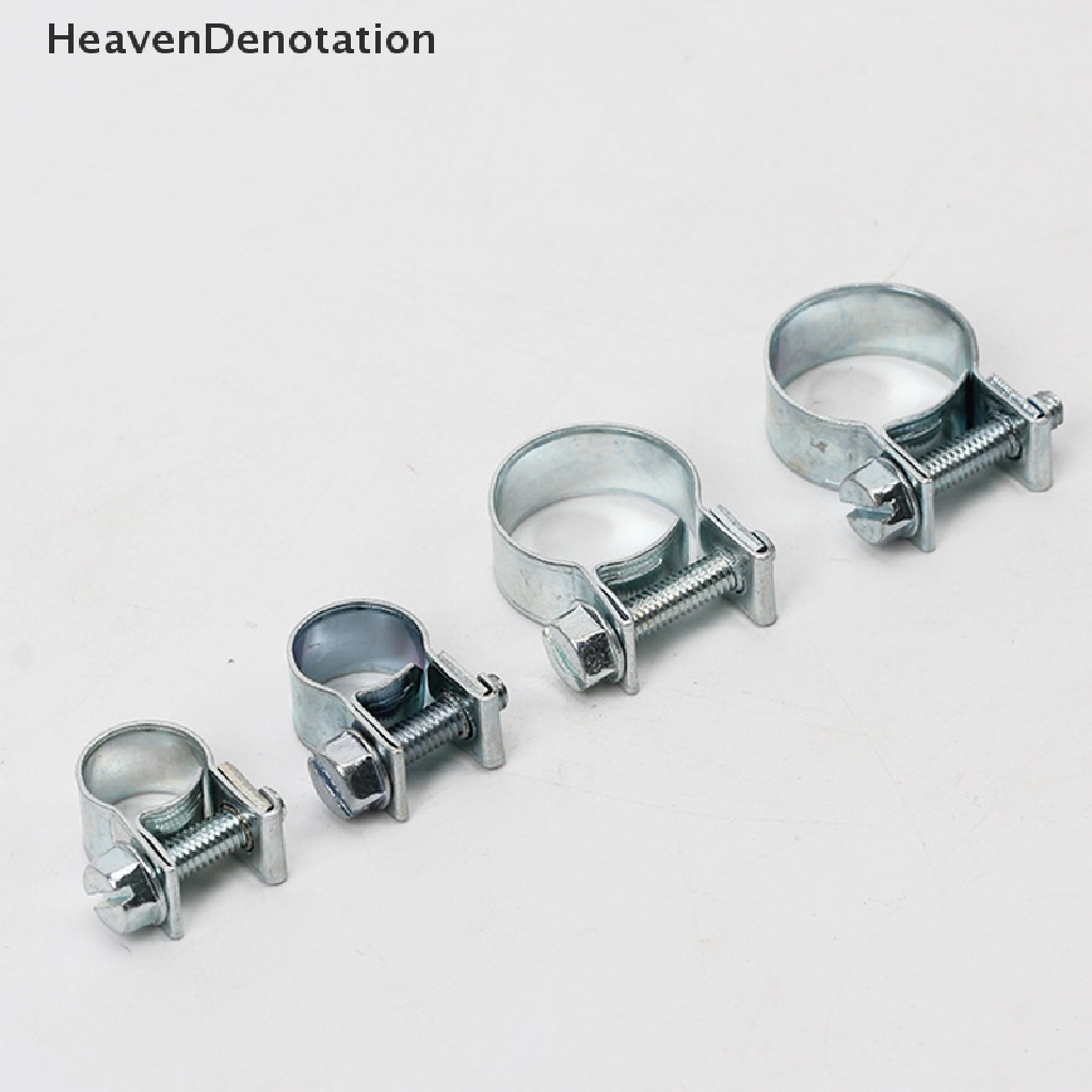 [HeavenDenotation] 10pcs Klip Selang Bakar Mobil Set Mini Carbon Steel Air Hose Clamp Klip Pipa Bensin HDV