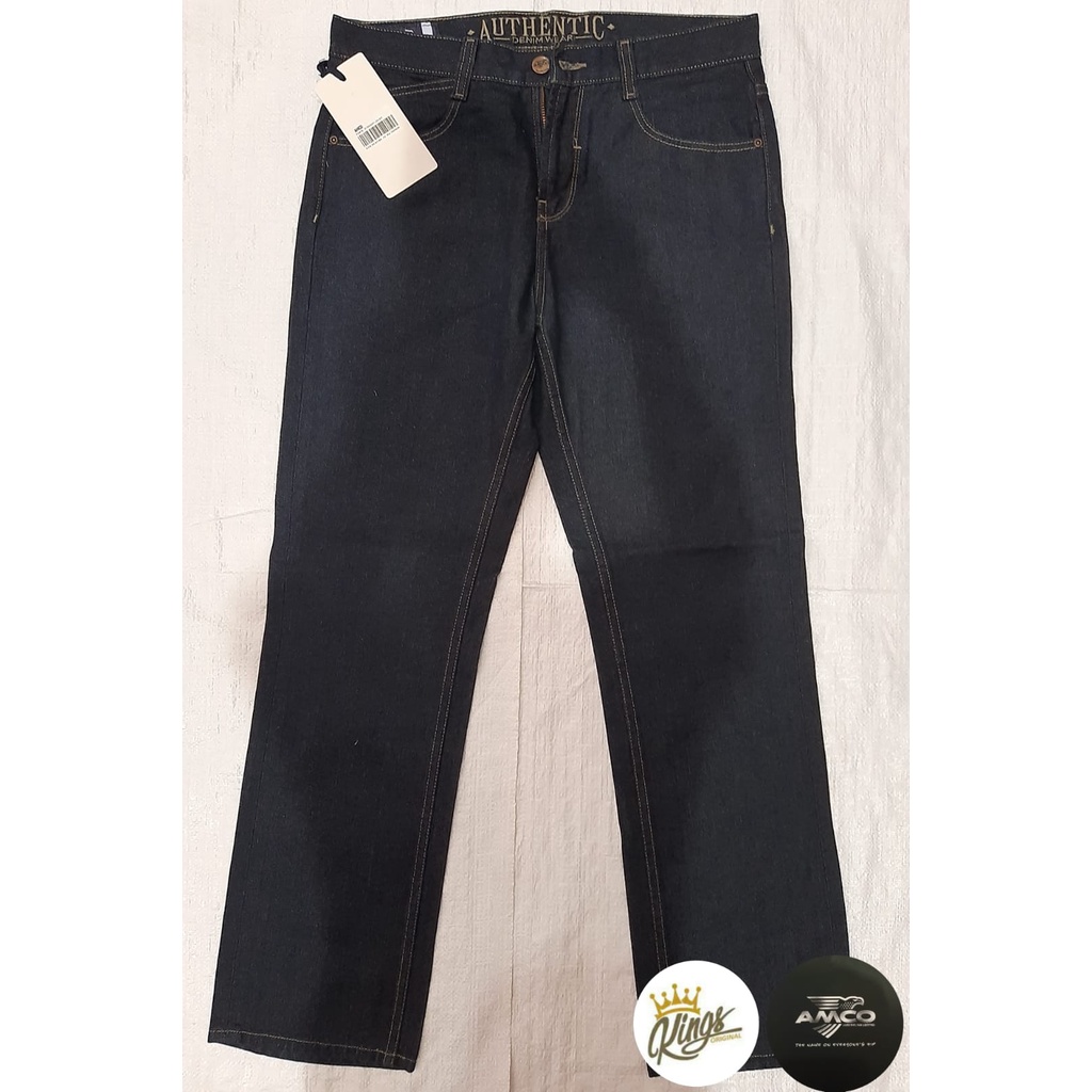 CELANA PANJANG JEANS AMCO  ORIGINAL STR 36.01.89 STRAIGHT LEG FIT ( DRAK INDIGO )