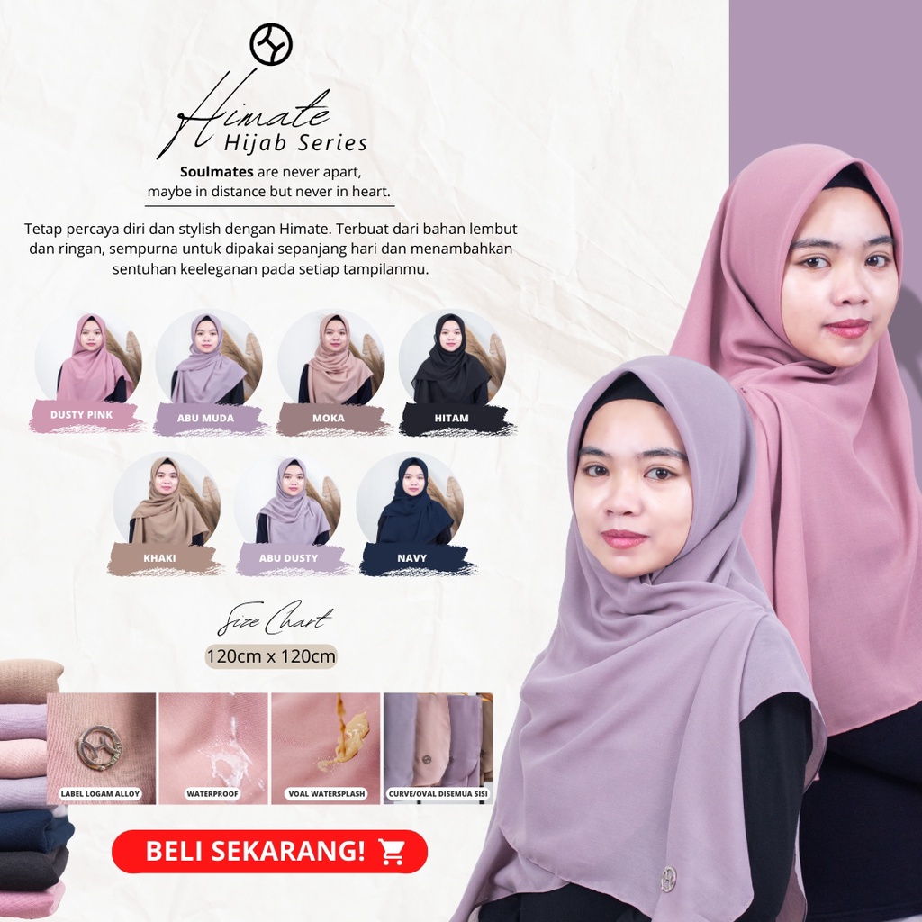 Hijab HIMATE by Hijacket Anti Air Anti Gerah Jilbab Voal Premium Water Resistant