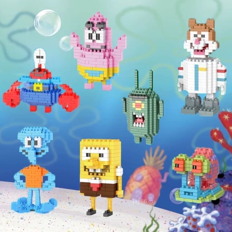 Mainan Lego Blok Bangunan Mini SpongeBob Series