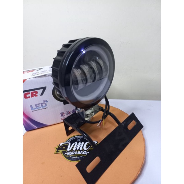 lampu tembak bulat 4 led set dudukan rx king