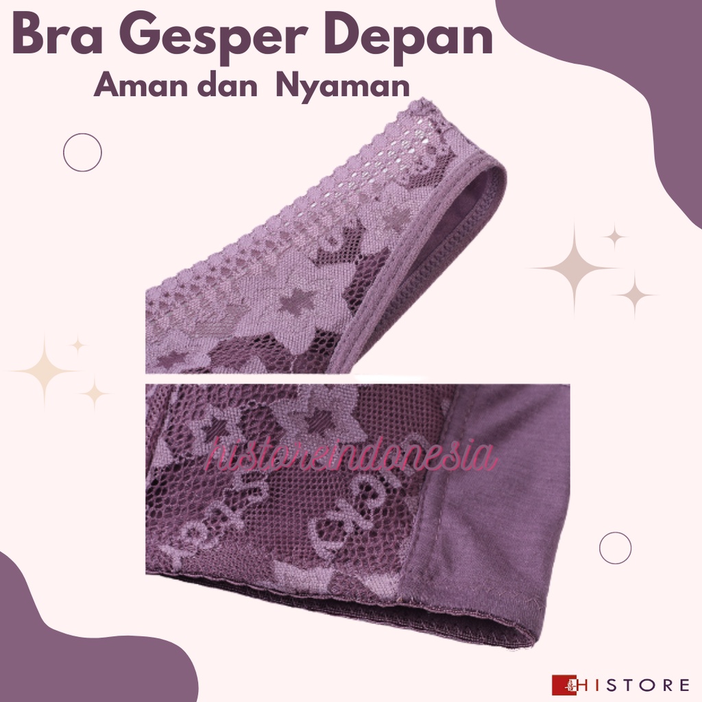 [HI] Bra Seamless Push Up Nirkabel Gesper Depan 2092 Wanita Paruh Baya dan Tua