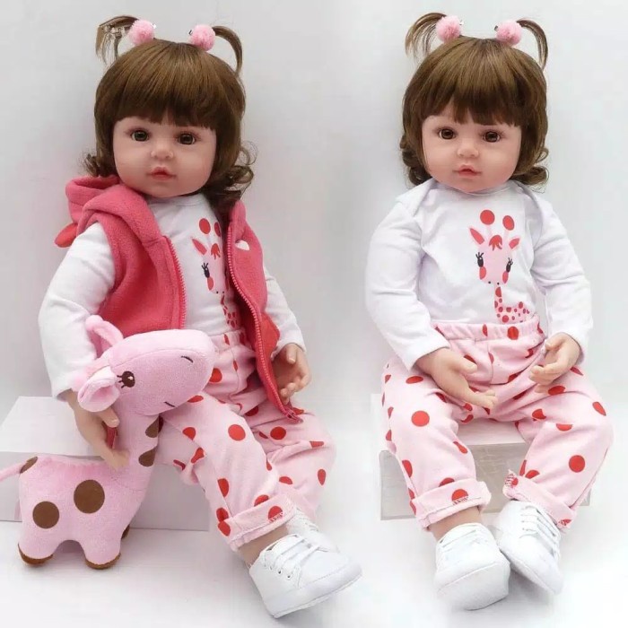 ✨ BISA COD ✨ Mainan Boneka Bayi Reborn Seperti Asli Bahan Silikon Ukuran 48cm