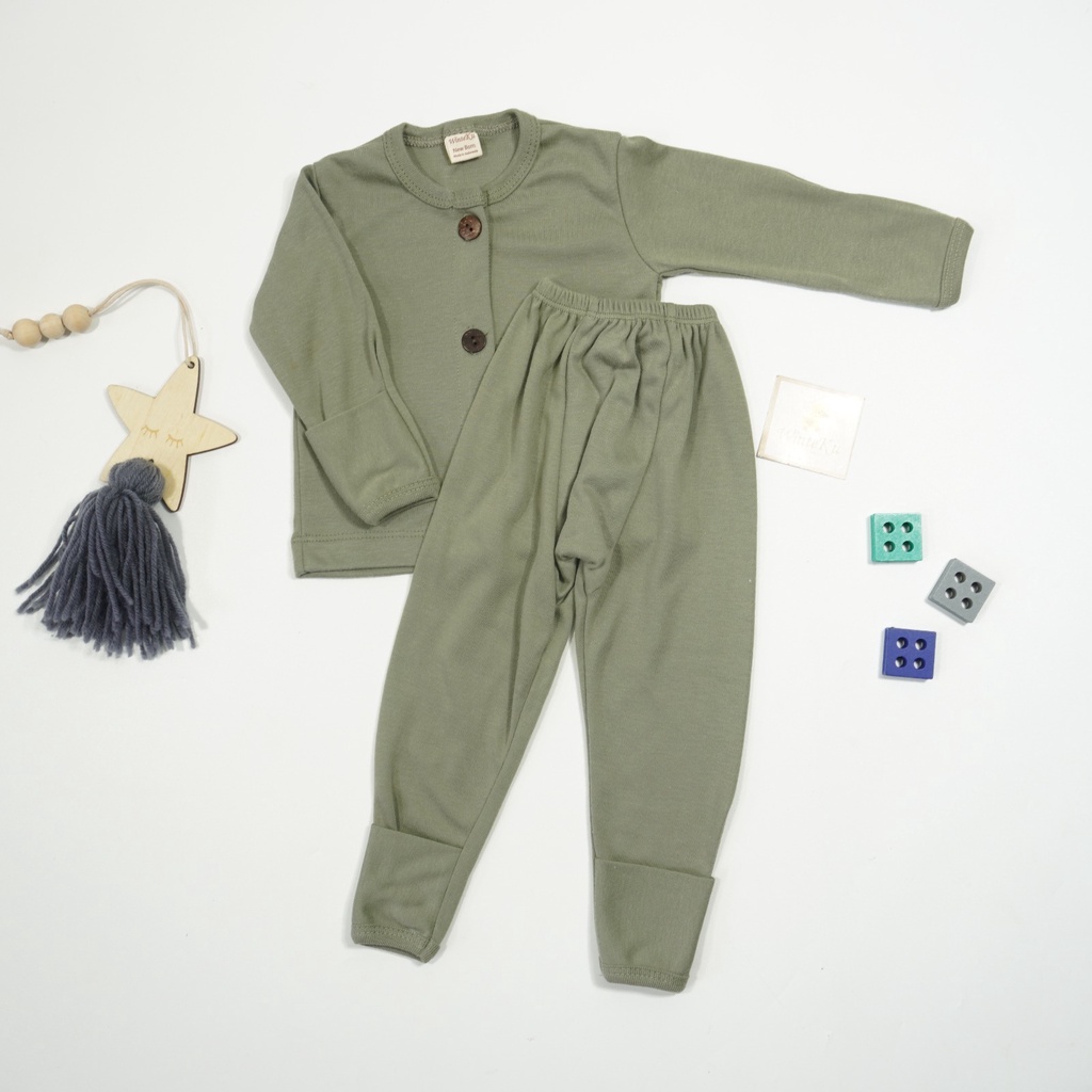 PAJAMAS SET POLOS Army Series BOY-Setelan Kancing PANJANG Army Series BOY