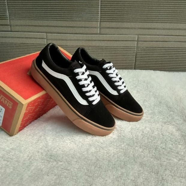 [COD] SEPATU VANS PRIA BLACK GUM VENS HITAM POLOS CASUAL SEKOLAH PRIA DAN WANITA || SEPATU SNEAKERS  PRIA VANS TERBARU TERMURAH